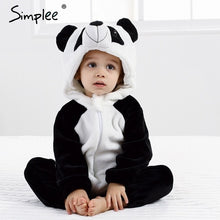 Load image into Gallery viewer, Baby Sleepwear Boys Girls Cosplay Cartoon Stitch Cat Rabbit Panda Winter Hooded Children Clothes Infant Jumpsuits